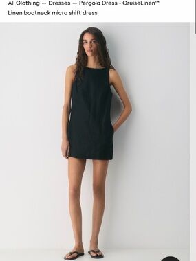 Aritzia Black Linen Pergola Dress